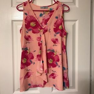 Floral tunic length tank top